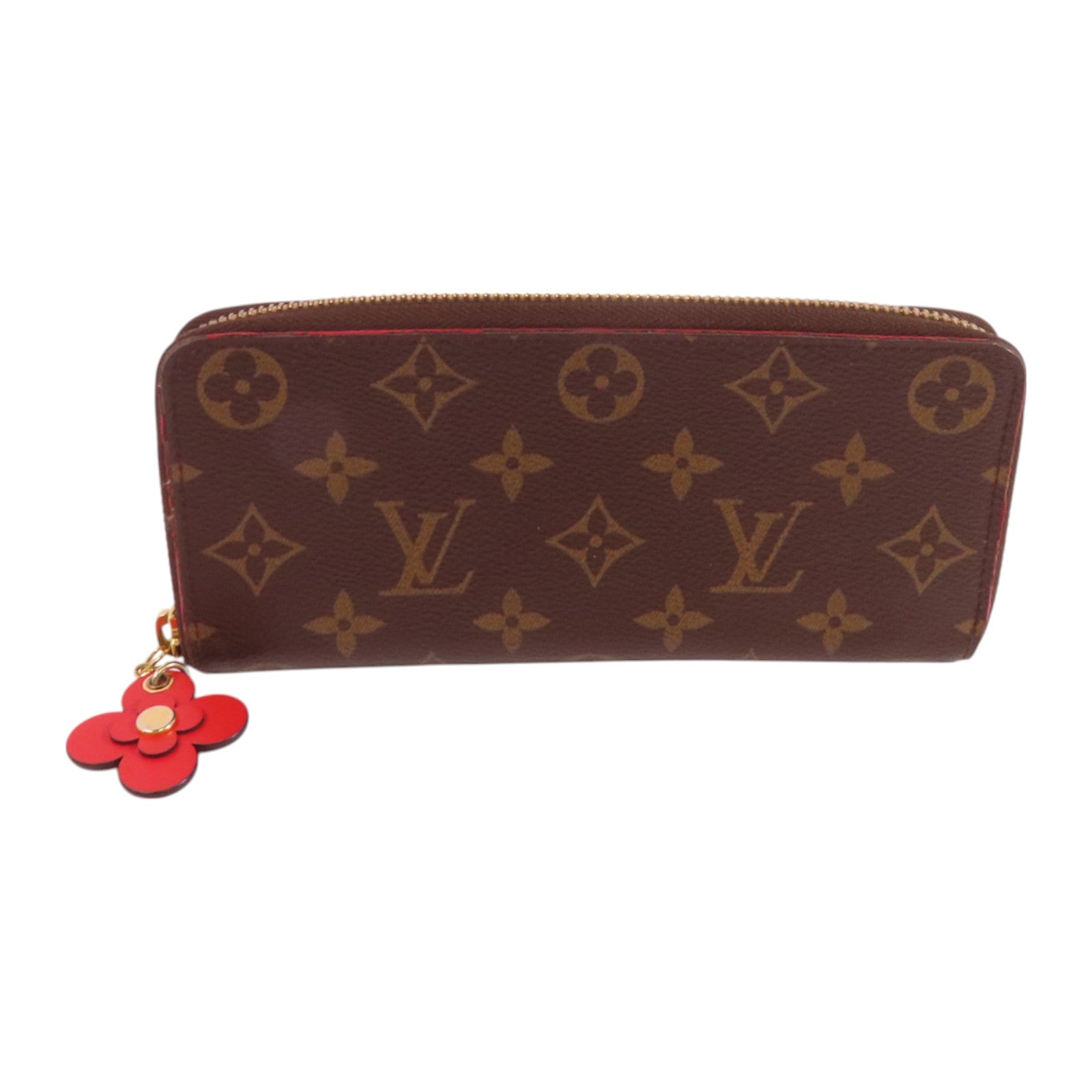 LOUIS VUITTON Monogram Clemence金扣拉鏈長錢包