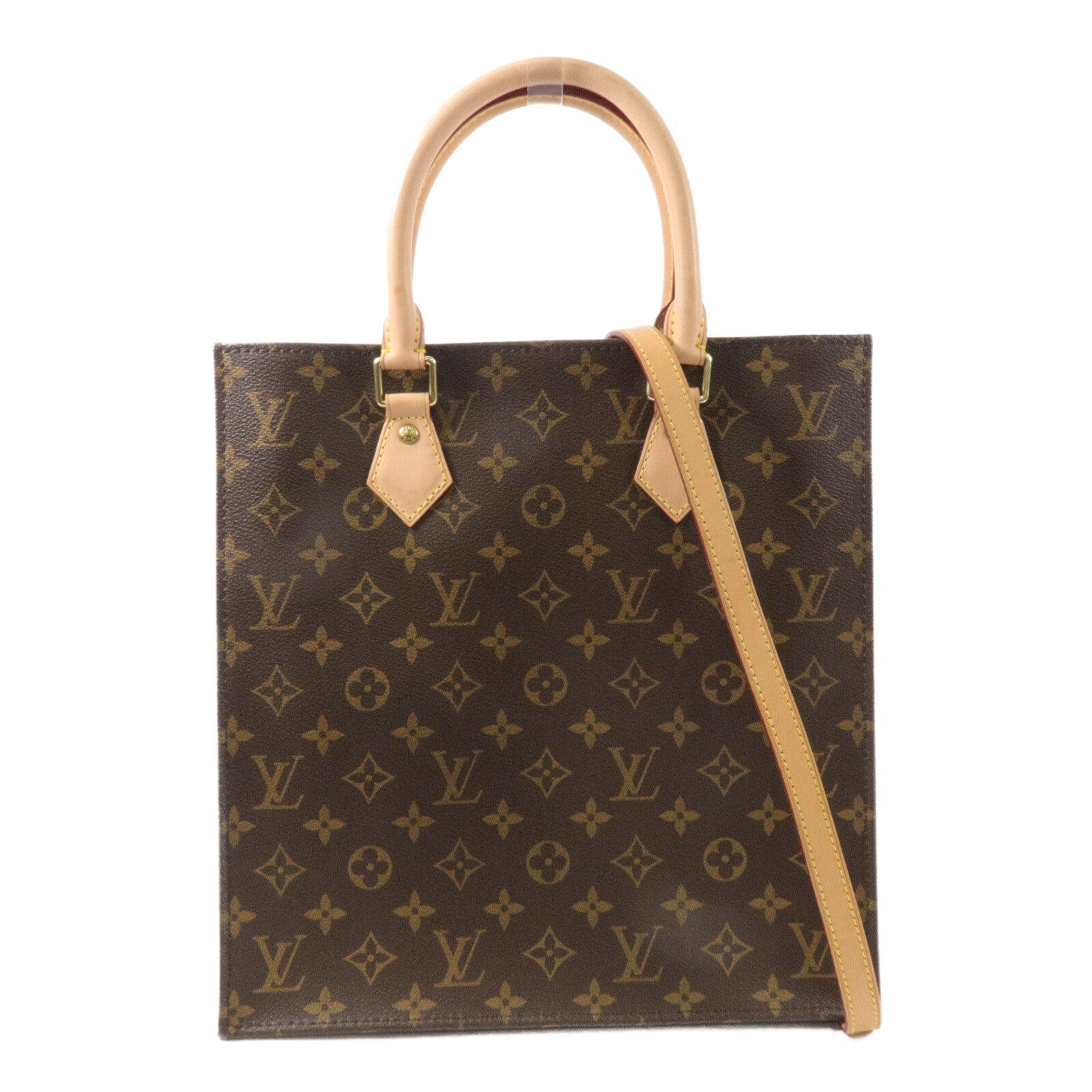 LOUIS VUITTON Monogram Sac Plat PM手挽肩背兩用袋