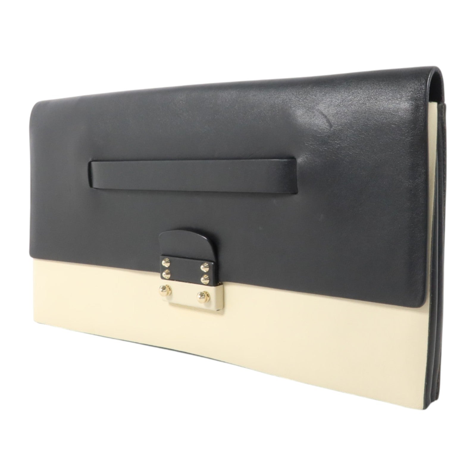 Valentino 牛皮皮革Clutch Bag金扣手拿包