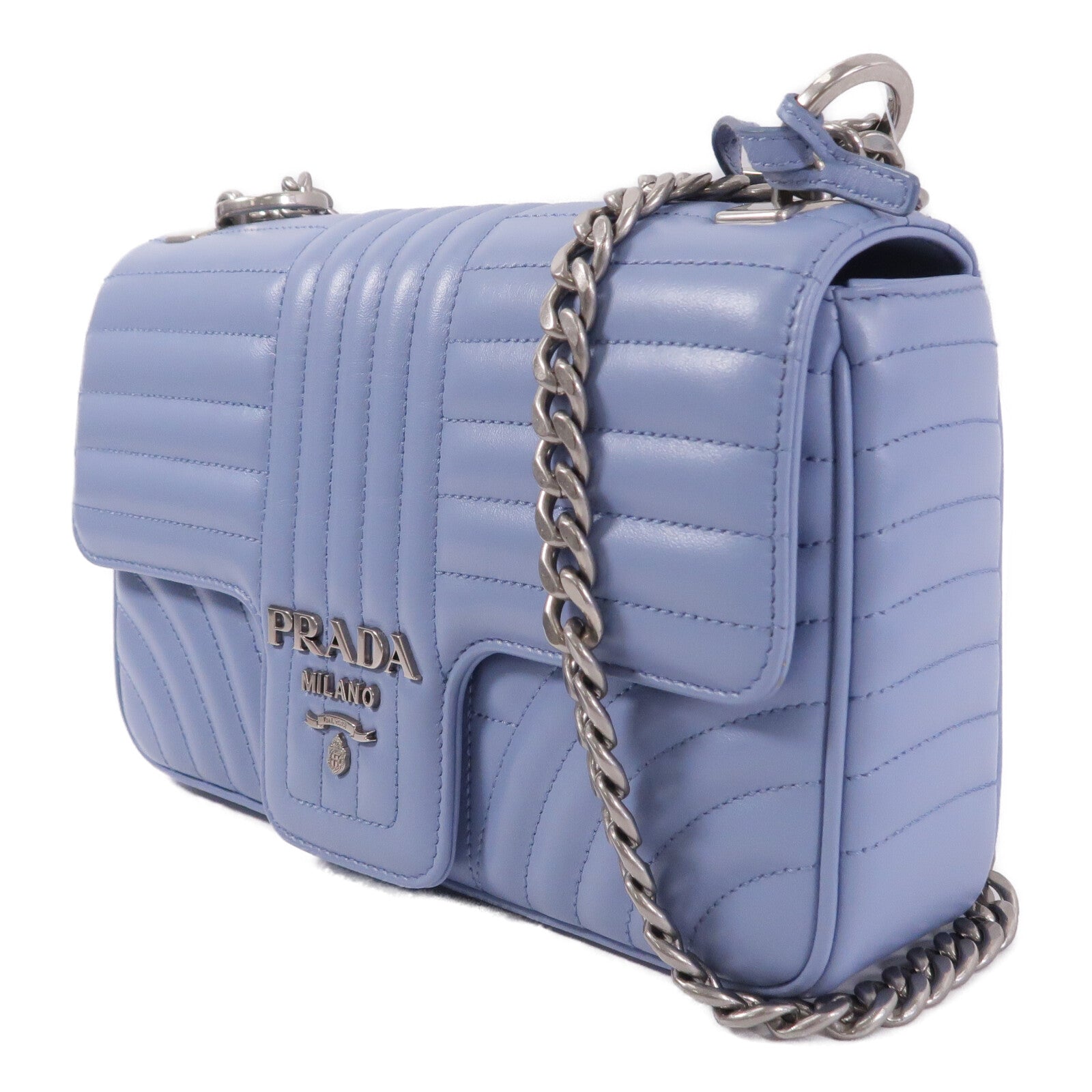 PRADA 牛皮皮革Chain Shoulder Bag鏈帶肩背袋