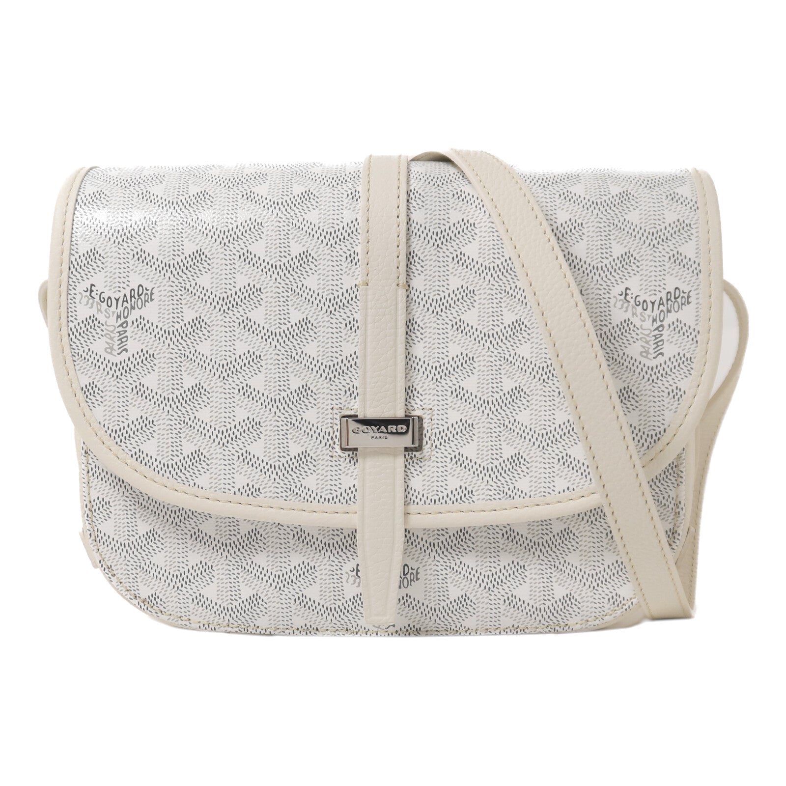 GOYARD 【激減優惠】牛皮皮革Belvedere PM銀扣肩背袋