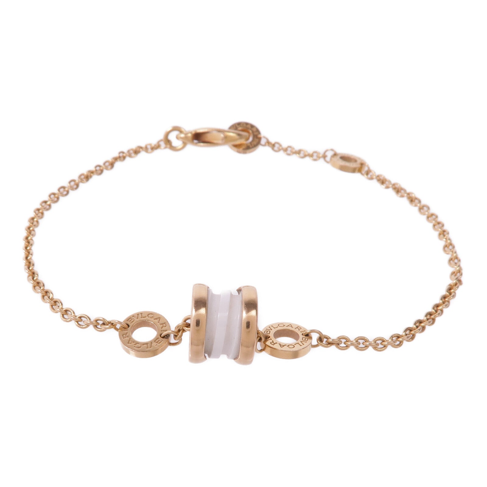 BVLGARI 18K玫瑰金B-zero1 Bracelet陶瓷手鏈