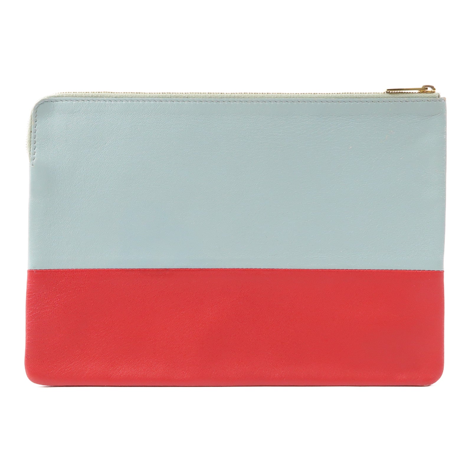 CELINE 牛皮皮革Pouch金扣手拿包