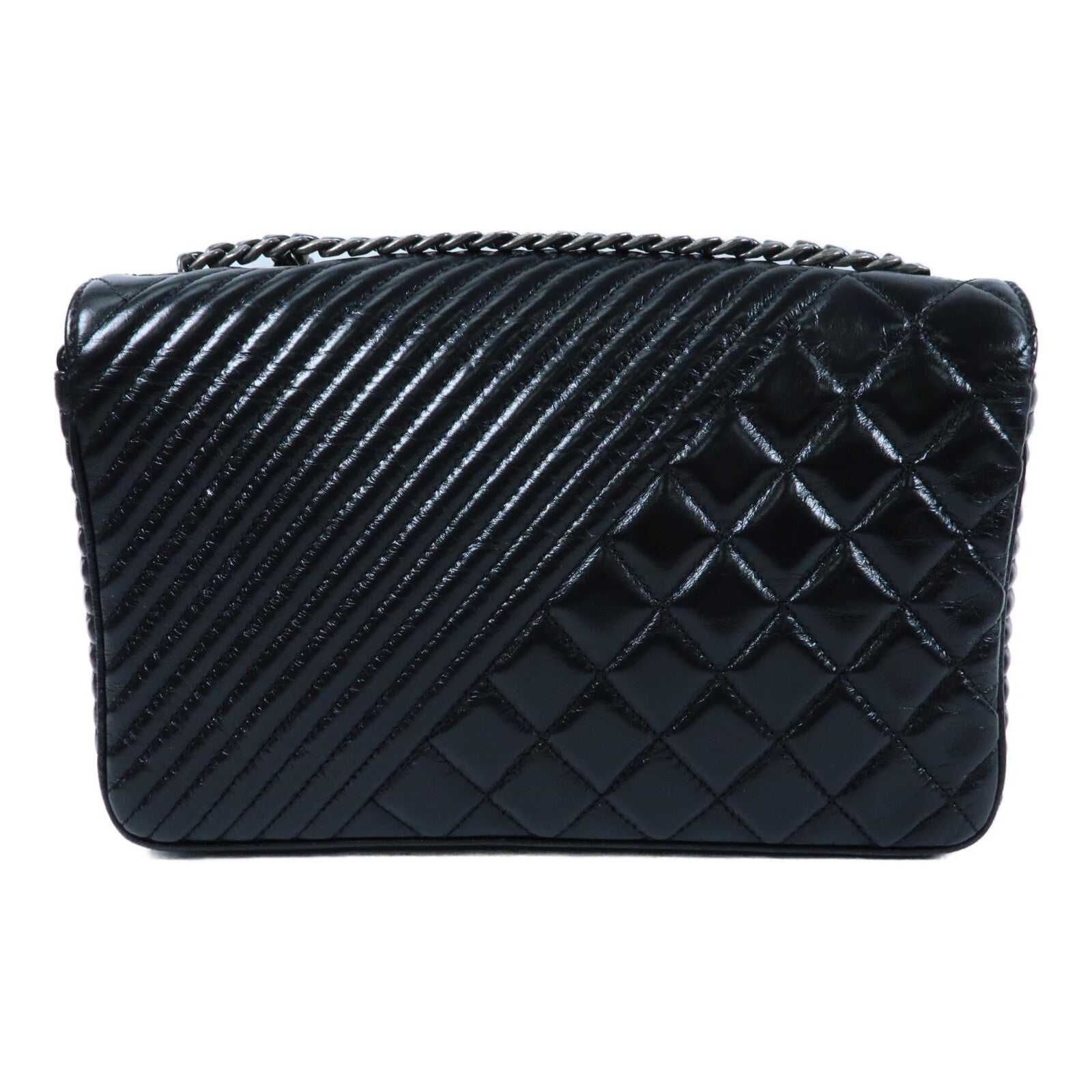 CHANEL 牛皮皮革Coco Boy Flap Bag鏈帶肩背袋