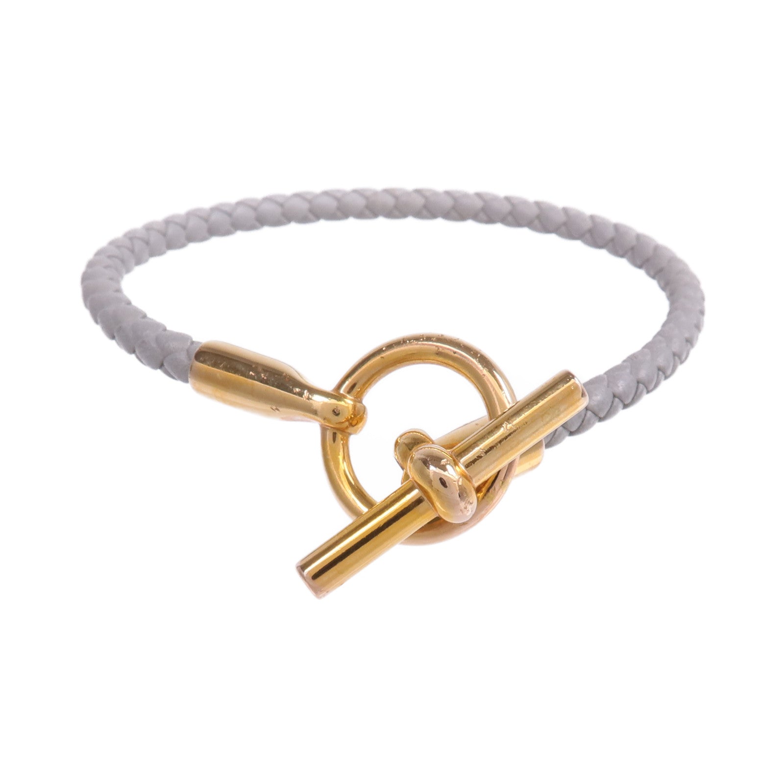 HERMES 【激減優惠】Swift皮革Glenan Bracelet金扣手帶Bleu Glacier