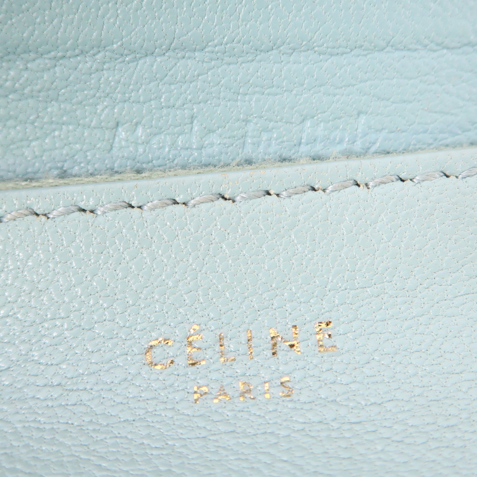 CELINE 牛皮皮革Pouch金扣手拿包