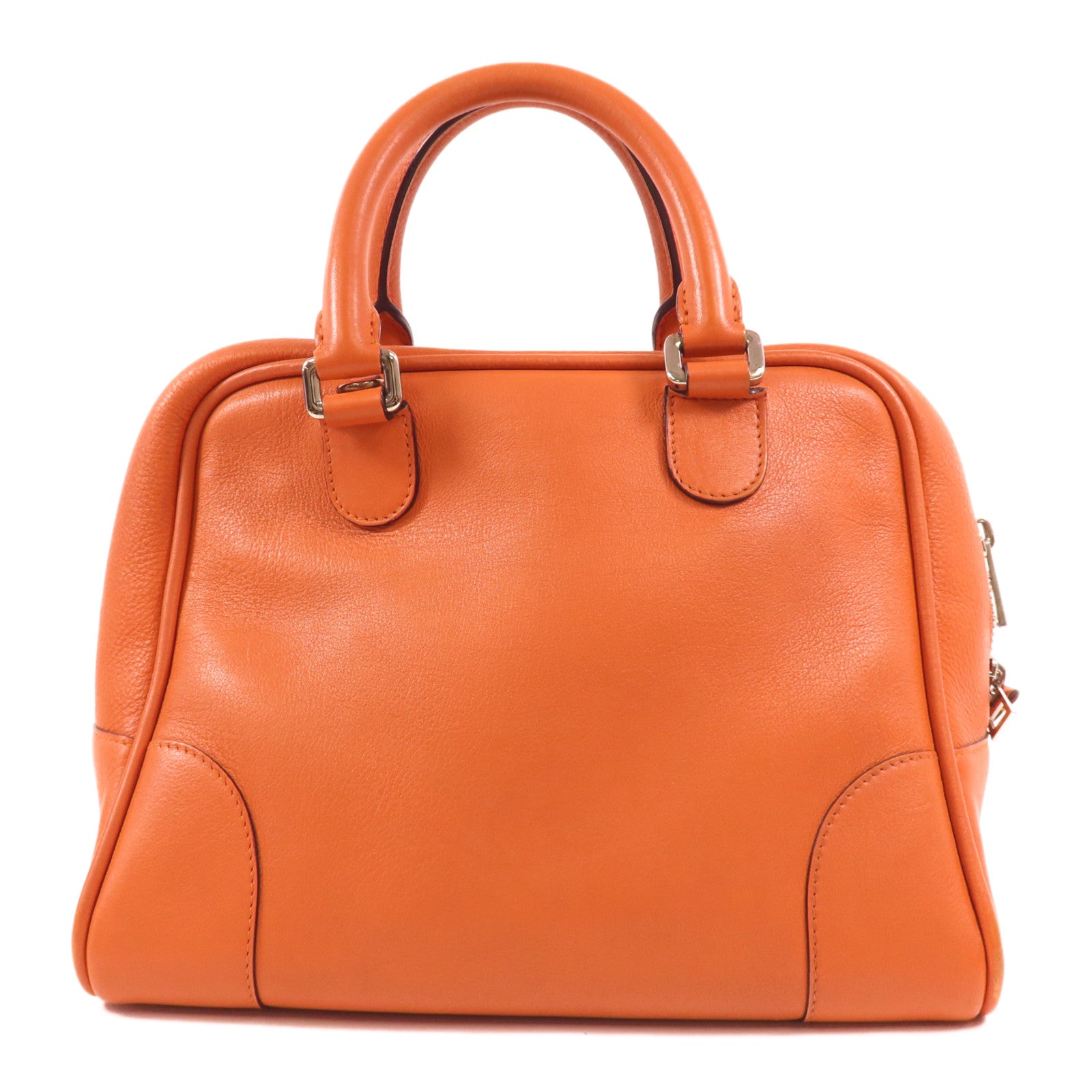 LOEWE 牛皮皮革2 Way Shoulder銀扣手挽肩背兩用袋