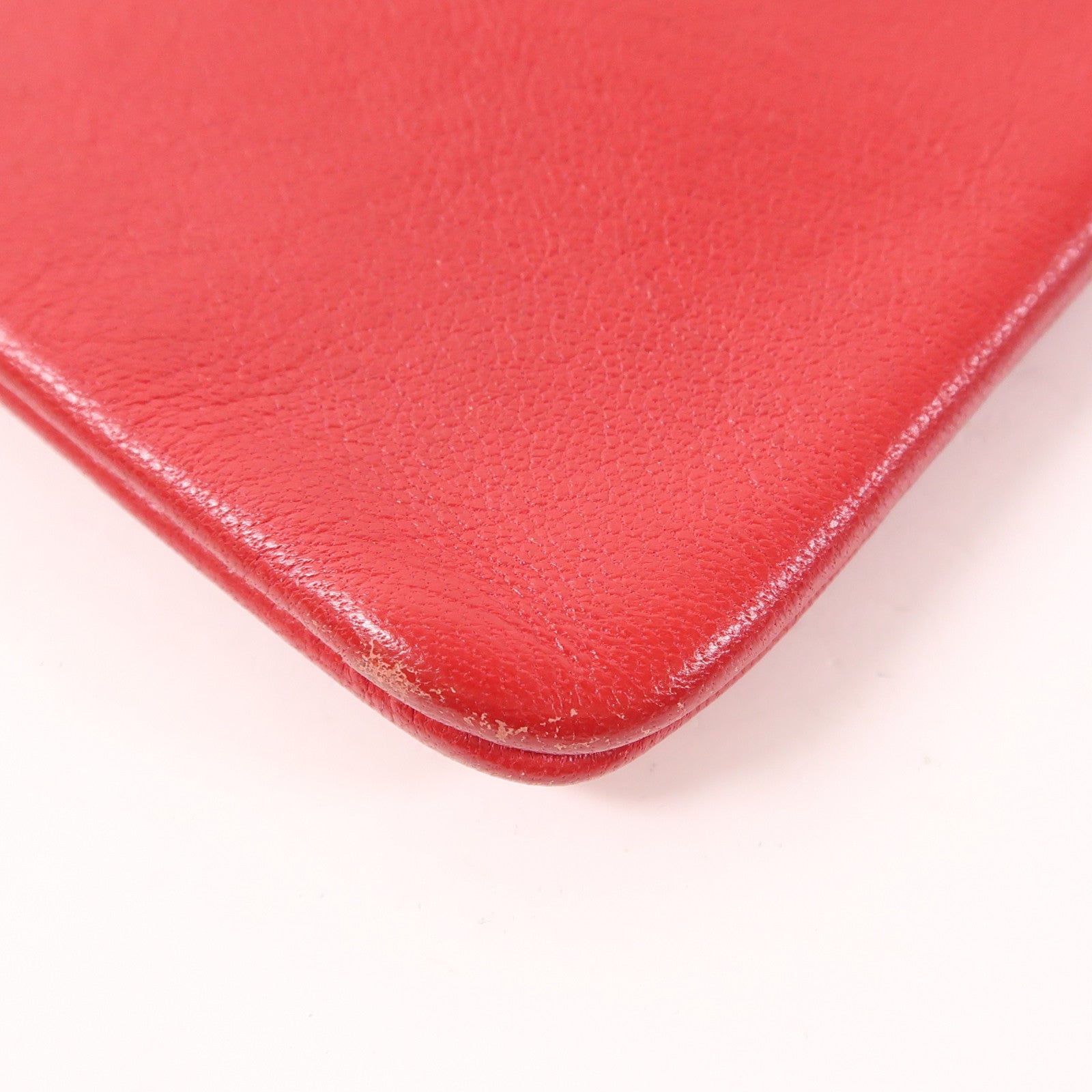 CELINE 牛皮皮革Pouch金扣手拿包