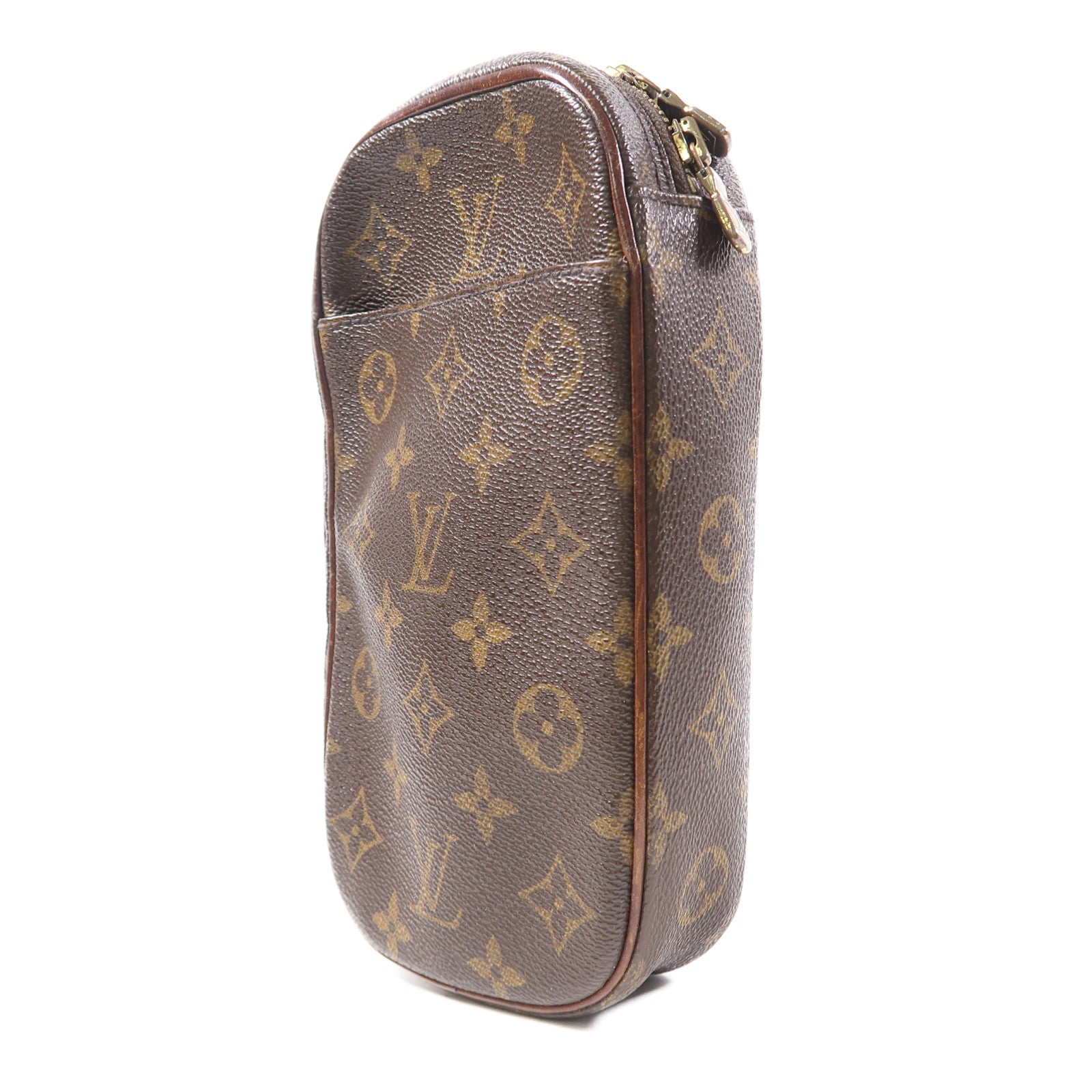 LOUIS VUITTON Monogram Pochette Gange金扣肩背袋啡色