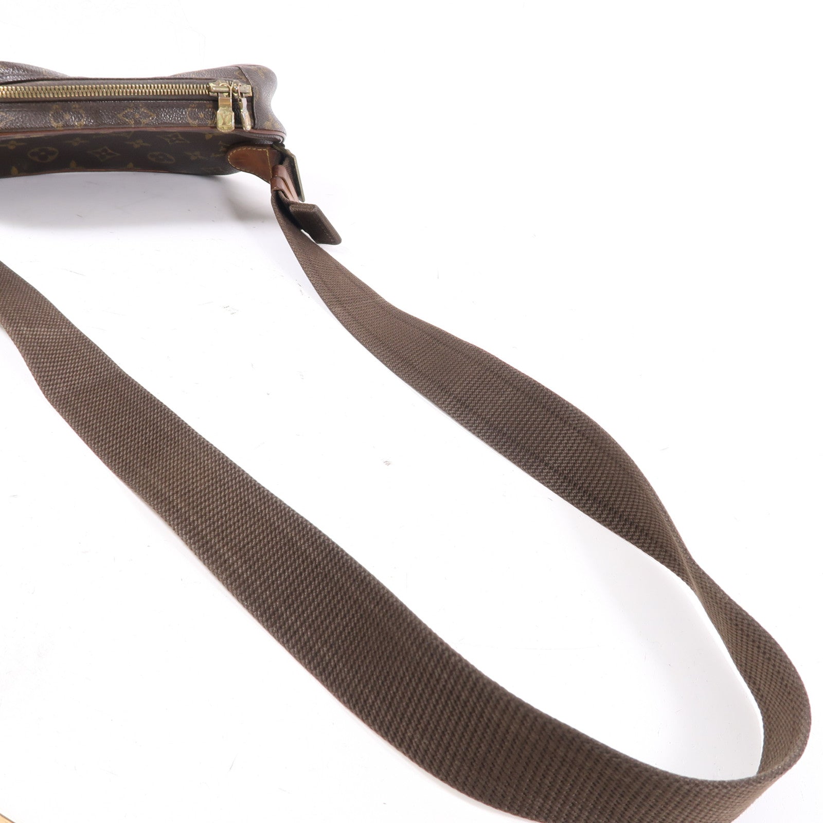 LOUIS VUITTON Monogram Pochette Gange金扣肩背袋啡色