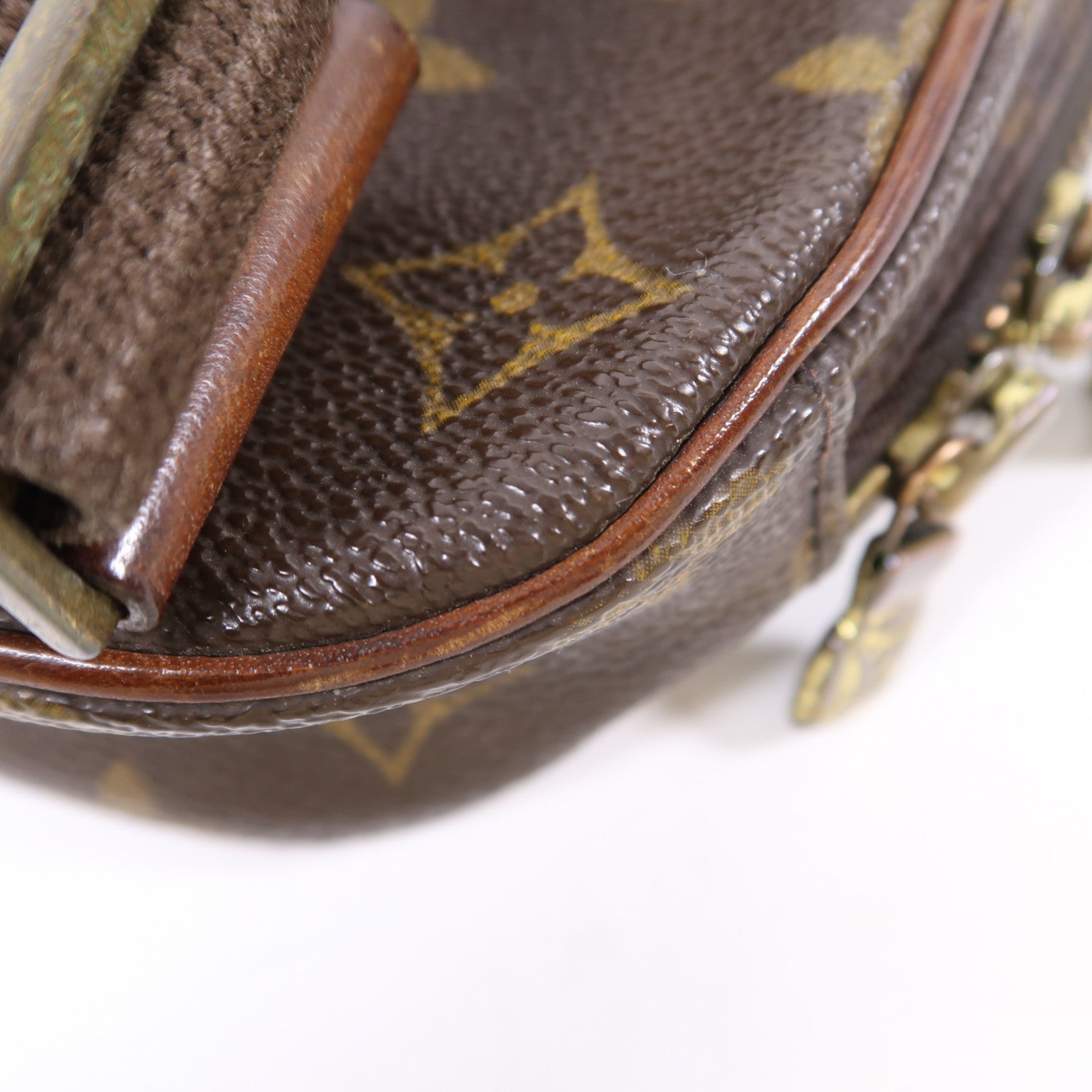 LOUIS VUITTON Monogram Pochette Gange金扣肩背袋啡色