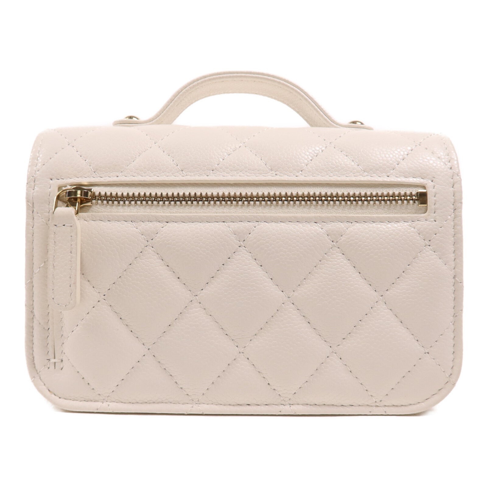 CHANEL 牛皮皮革Mini Affinity金扣手挽肩背兩用袋