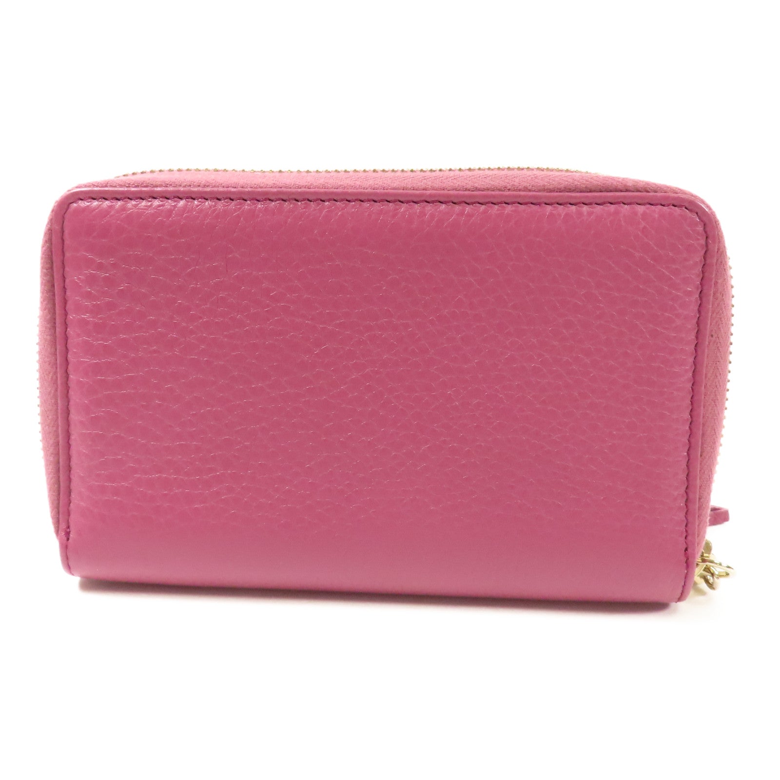 GUCCI GG GHW Wallet Calfskin Leather 354286 Purple