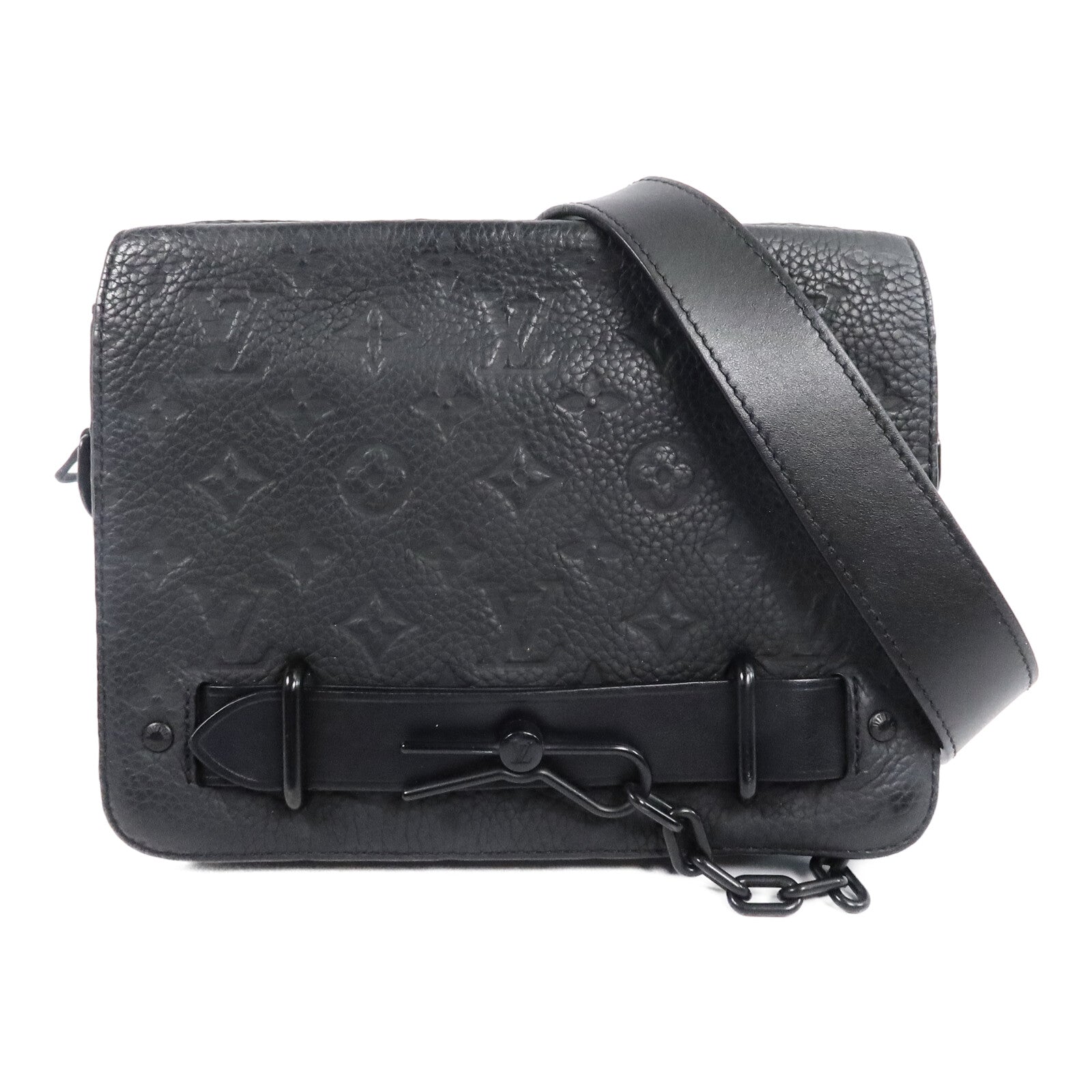 LOUIS VUITTON Monogram Taurillon Steamer Messenger肩背袋