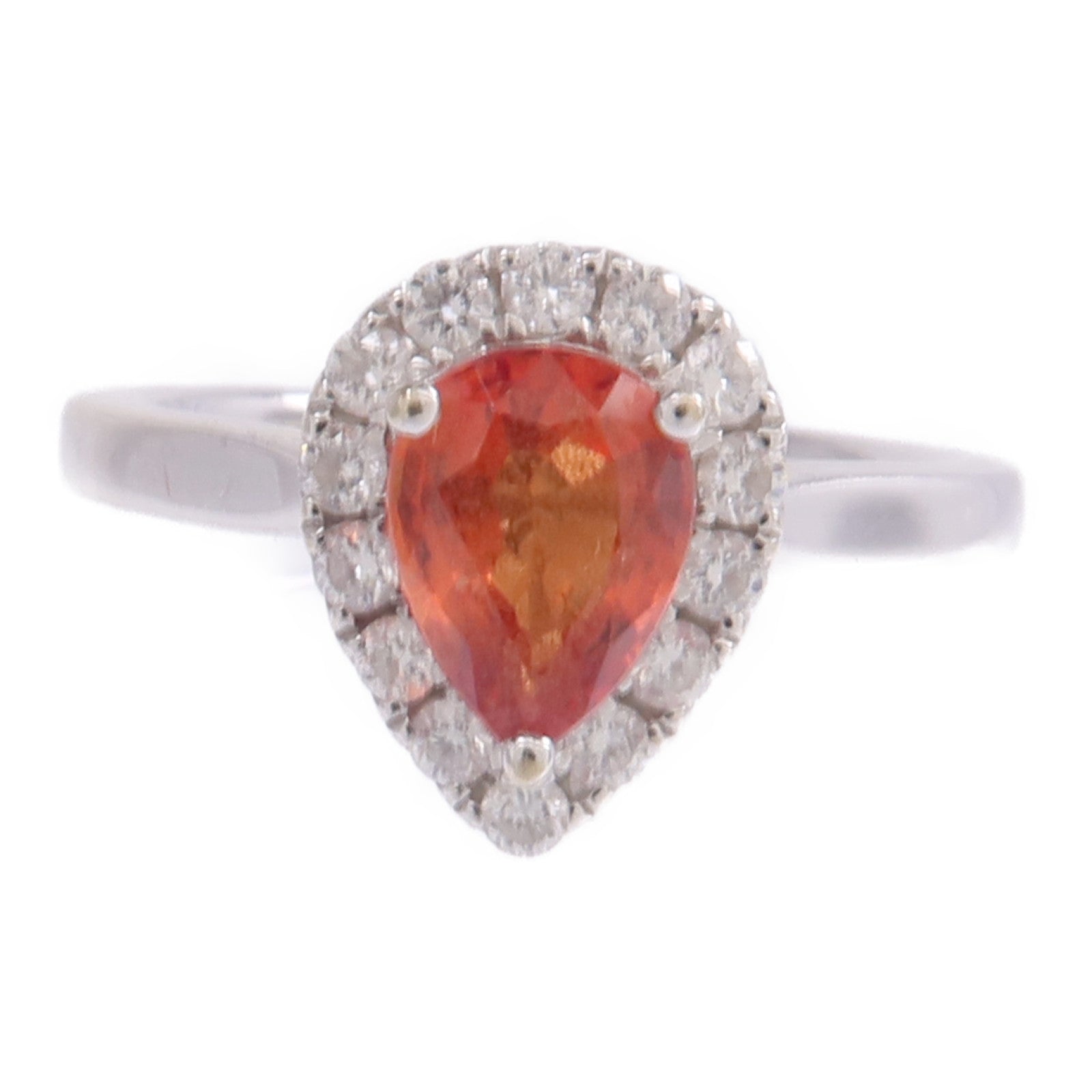 JEWELRY 18K白金Color Stone Diamond Ring彩色寶石/鑽石戒指US#5.5