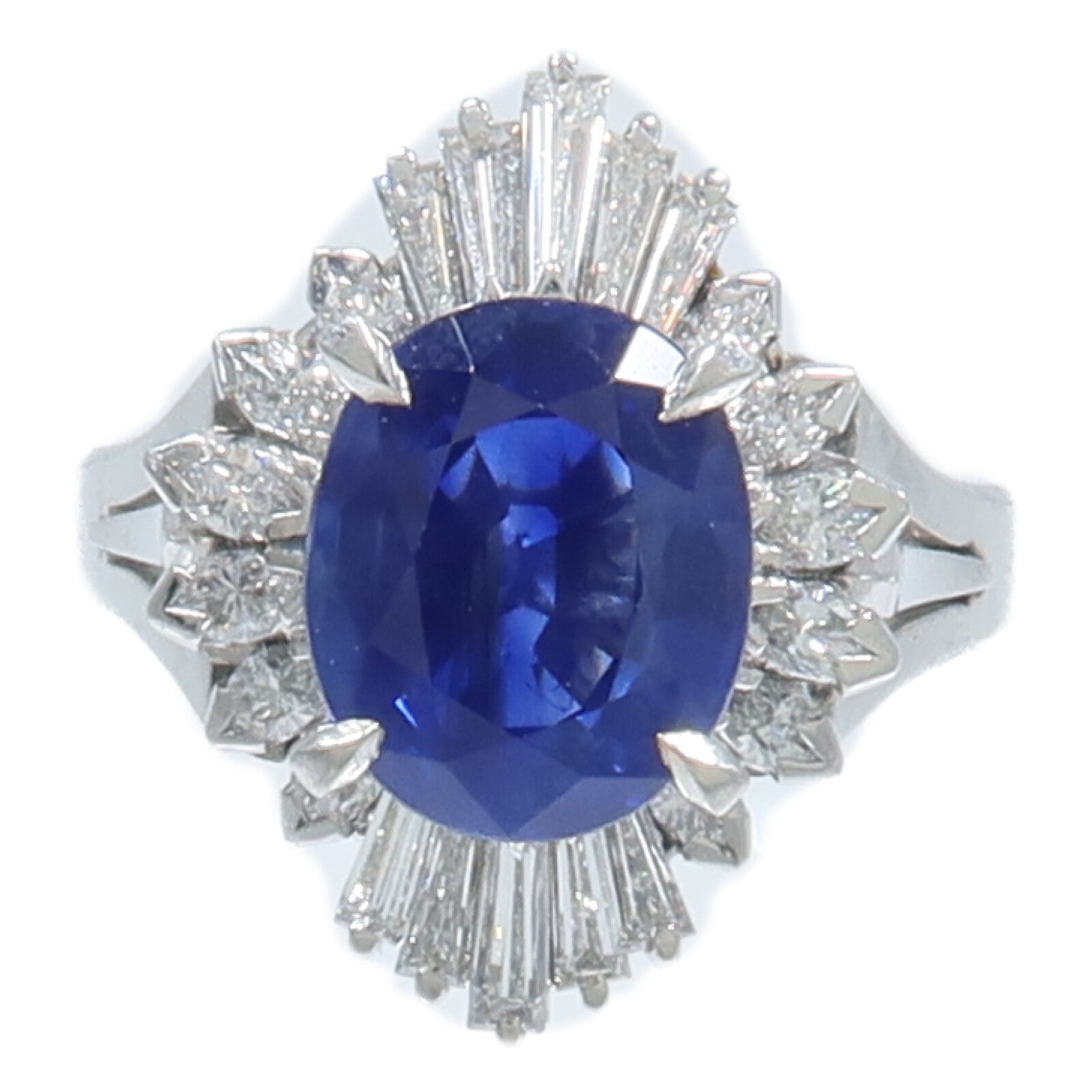 JEWELRY PT900鉑金Sapphire Diamond Ring藍寶石/鑽石戒指