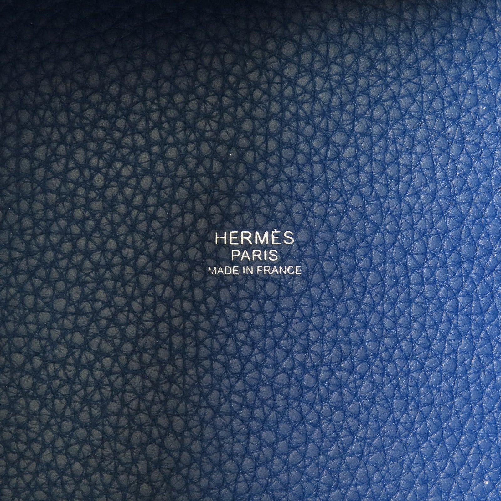 HERMES 【激減優惠】Clemence皮革Picotin PM銀扣手挽袋Vert Bosphore/Deep Blue