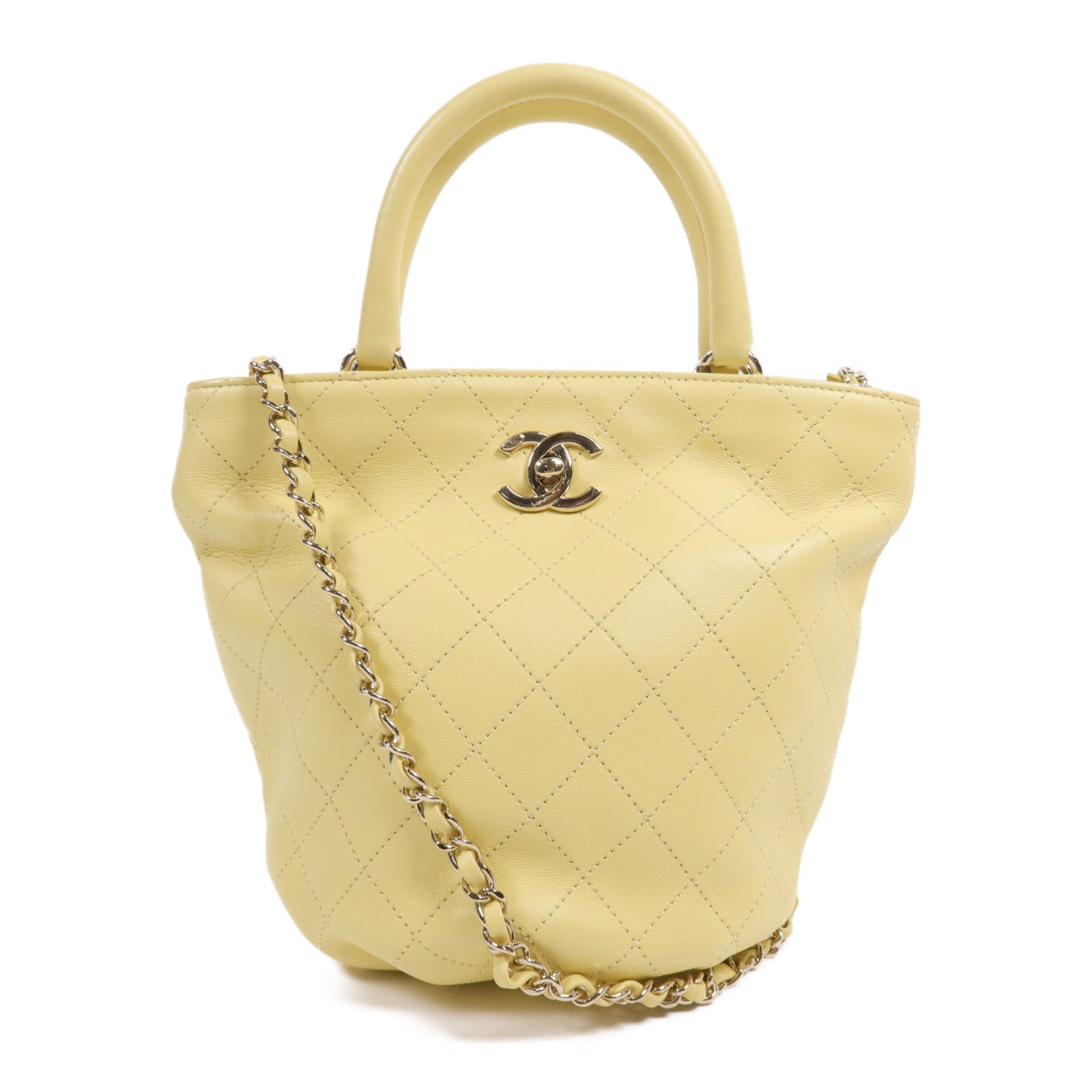 CHANEL 牛皮皮革2 Way Shoulder Bag金扣手挽肩背兩用袋