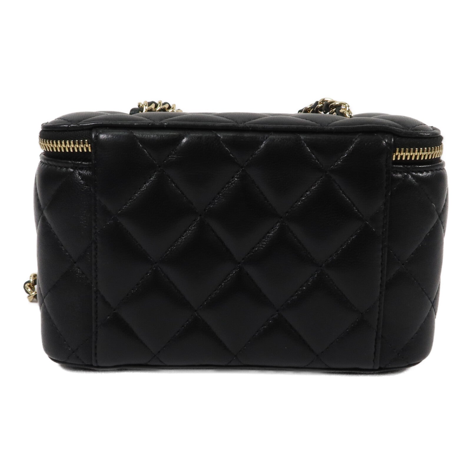 CHANEL 羊皮皮革Vanity Case鏈帶肩背袋