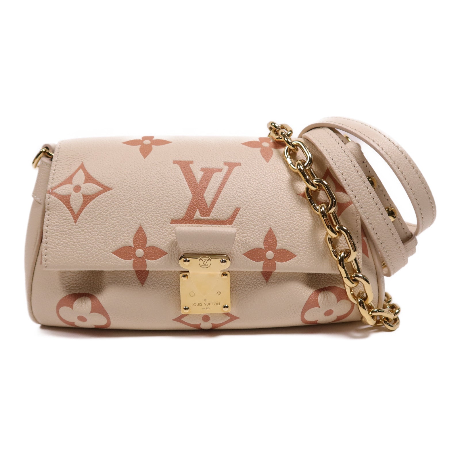 LOUIS VUITTON Monogram Emprenite Favorite金扣鏈帶肩背袋
