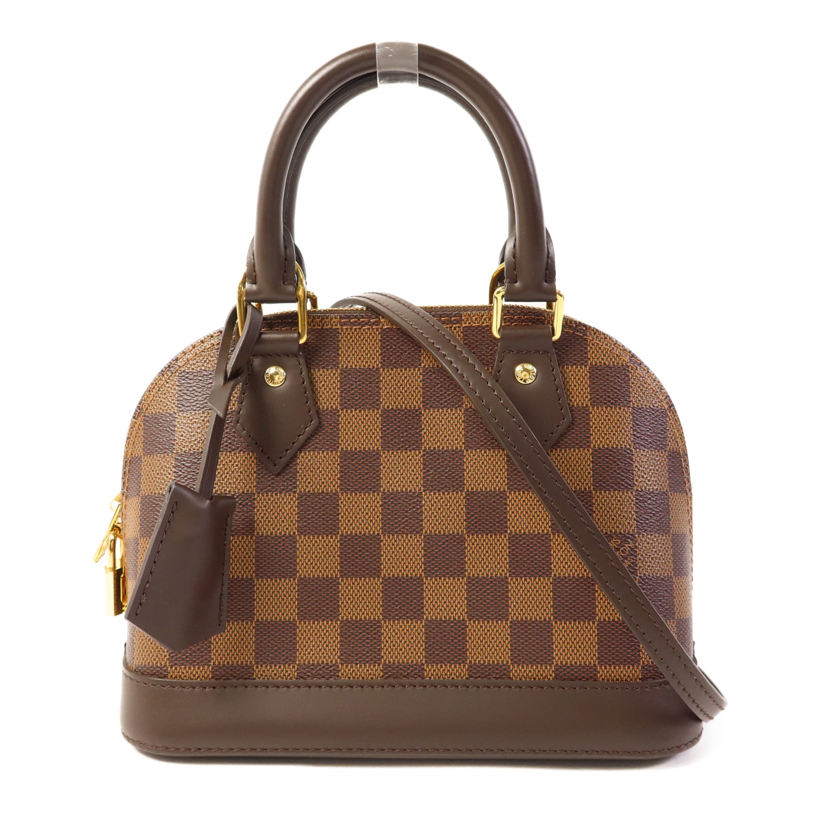 LOUIS VUITTON Damier Alma BB金扣手挽肩背兩用袋