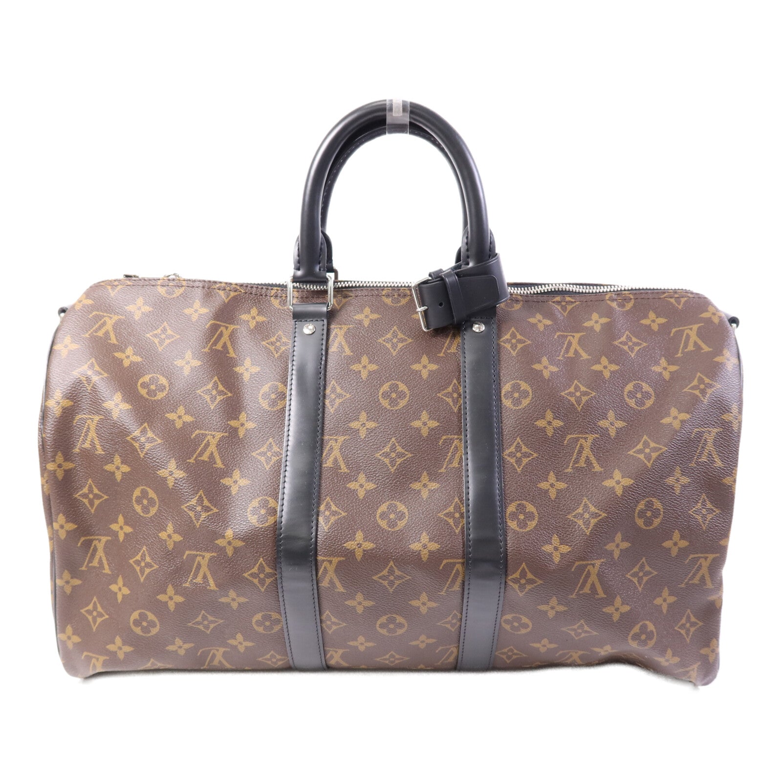 LOUIS VUITTON Monogram Keepall Bandoulière 45銀扣手挽肩背兩用袋