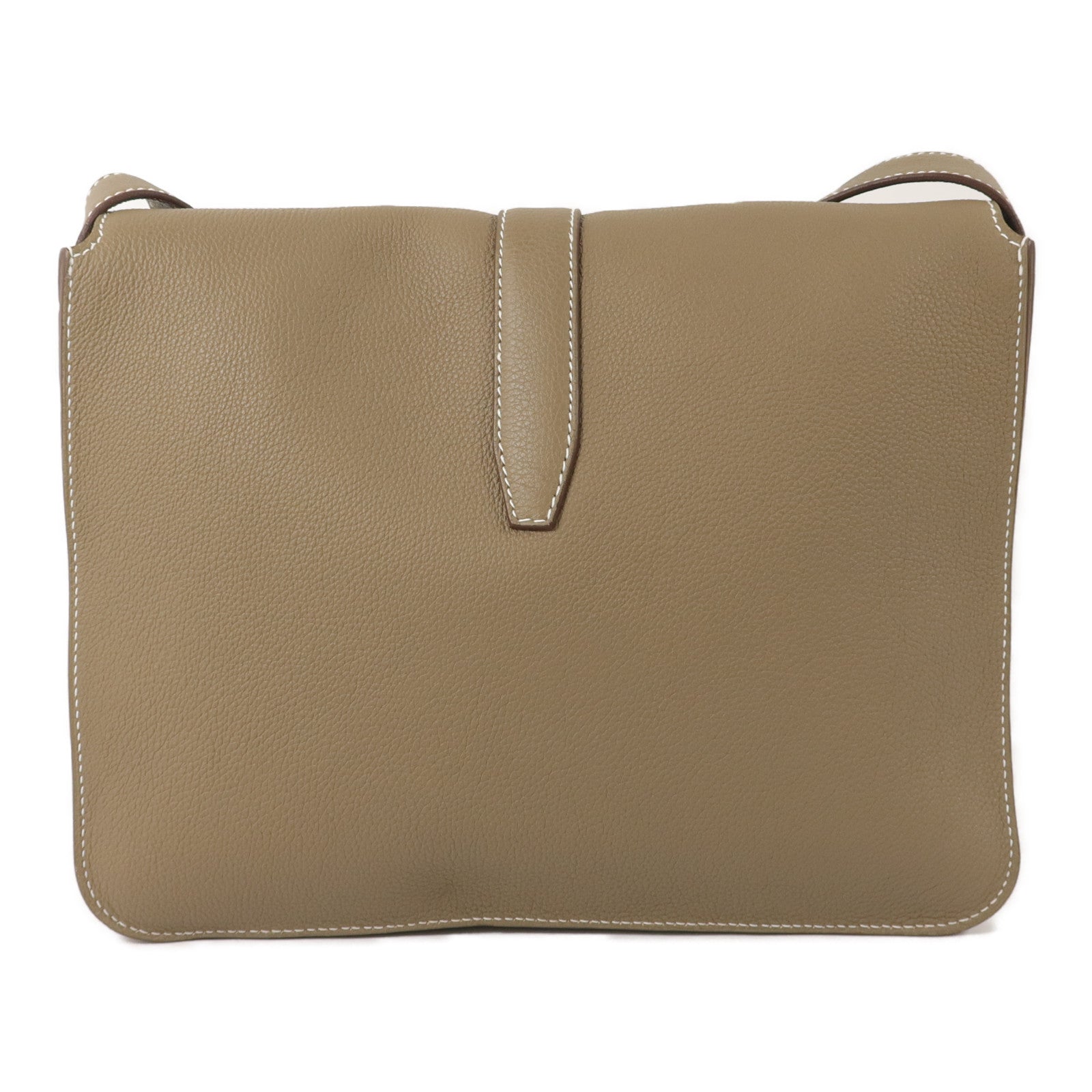 HERMES Clemence皮革Steve Light Junior肩背袋Etoupe