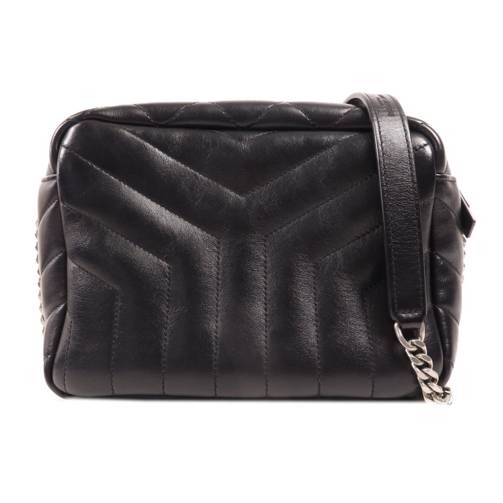 SAINT LAURENT 牛皮皮革Loulou Bag銀扣肩背袋