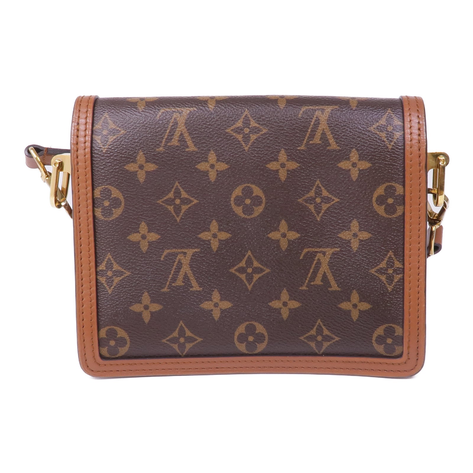 LOUIS VUITTON Monogram Reverse Mini Dauphine金扣肩背袋