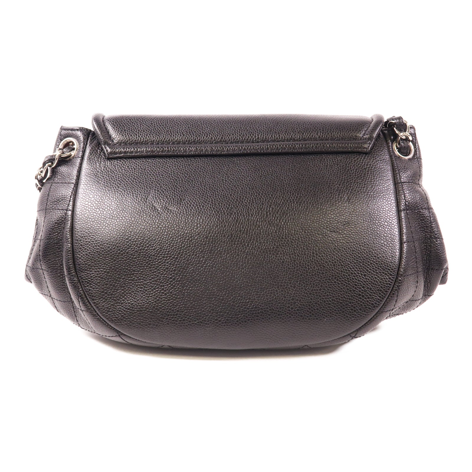 CHANEL 牛皮皮革Chain Shoulder銀扣鏈帶肩背袋