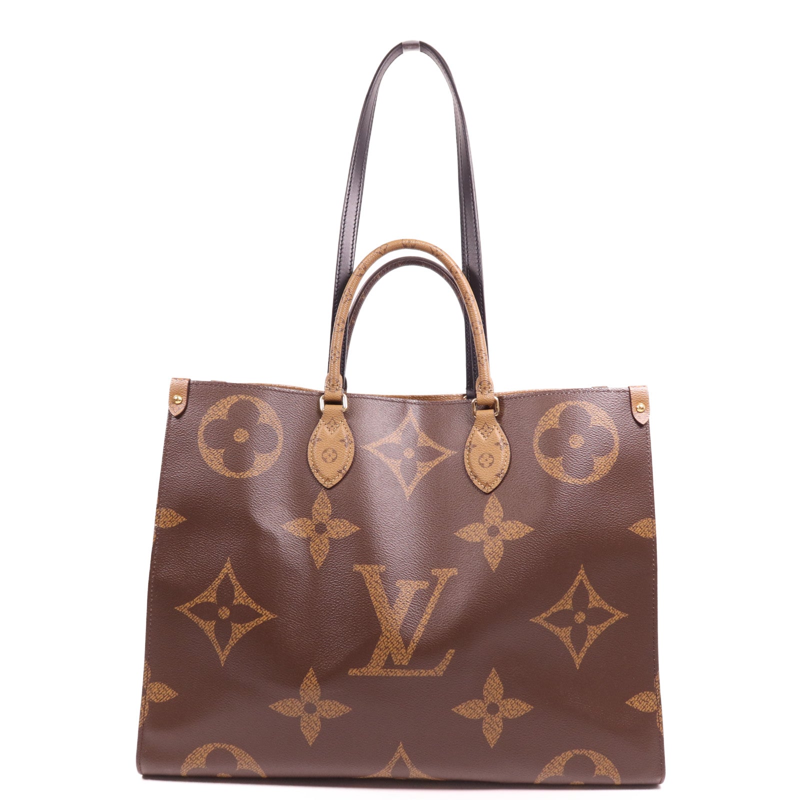 LOUIS VUITTON Monogram Giant OnTheGo GM金扣手挽肩背兩用袋