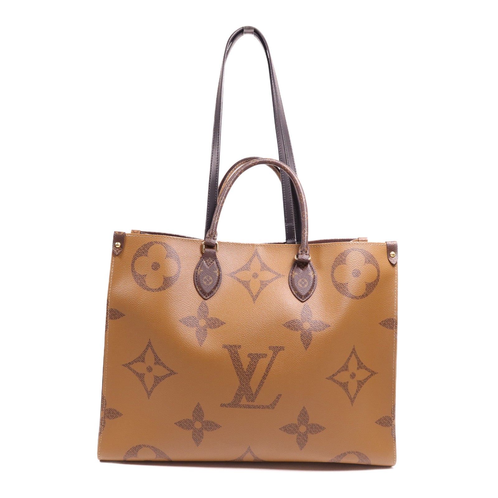 LOUIS VUITTON Monogram Giant OnTheGo GM金扣手挽肩背兩用袋