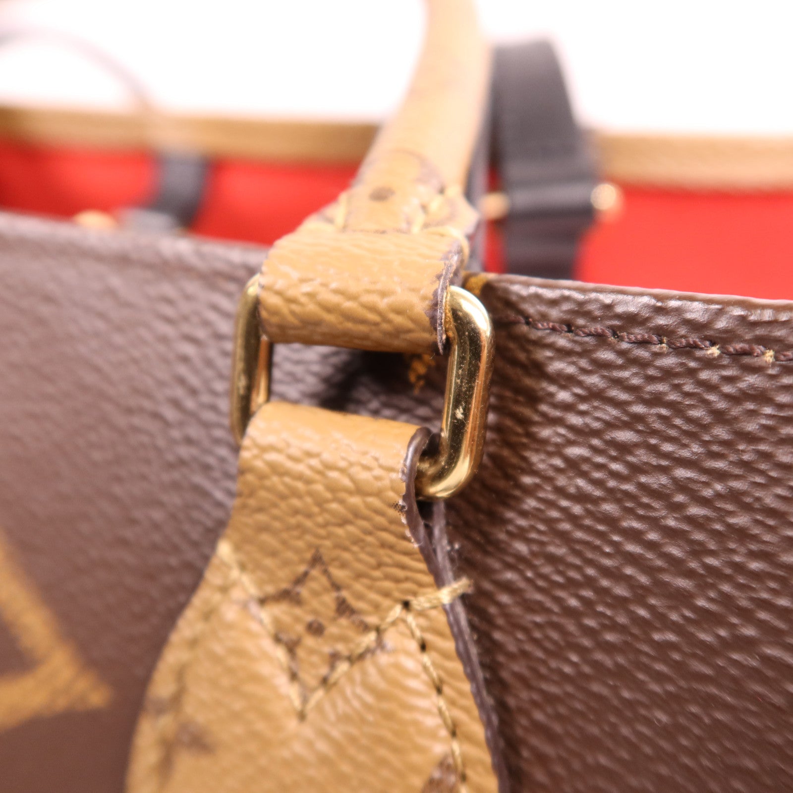 LOUIS VUITTON Monogram Giant OnTheGo GM金扣手挽肩背兩用袋