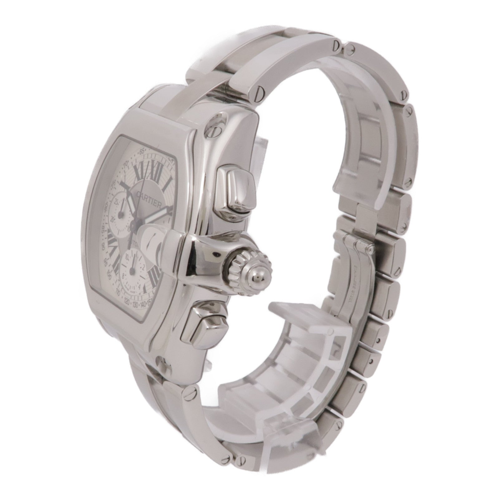 CARTIER Roadster 2618 Automatic Watch Stainless Steel White