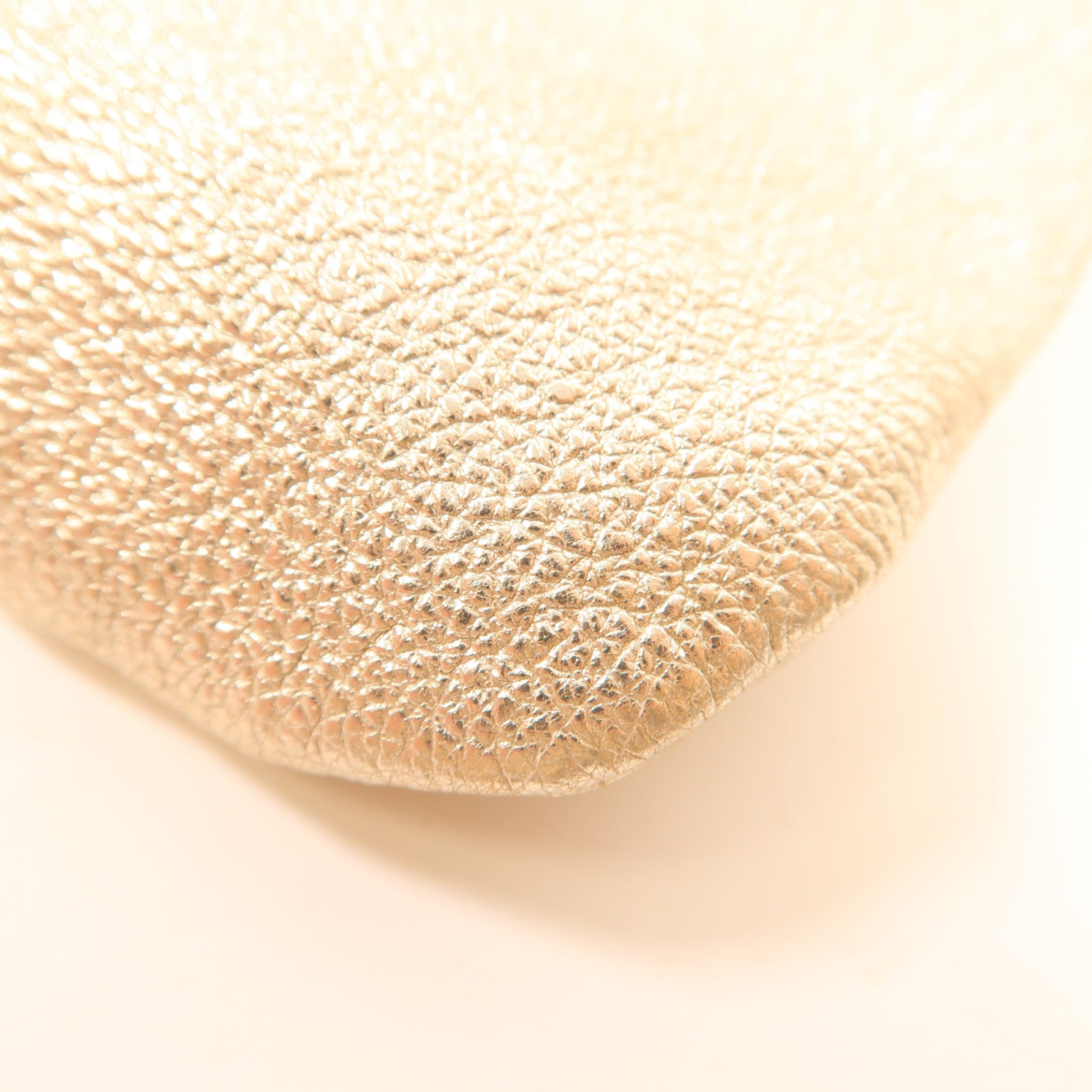 JIMMY CHOO GHW Hand Bag Clutch Leather Gold