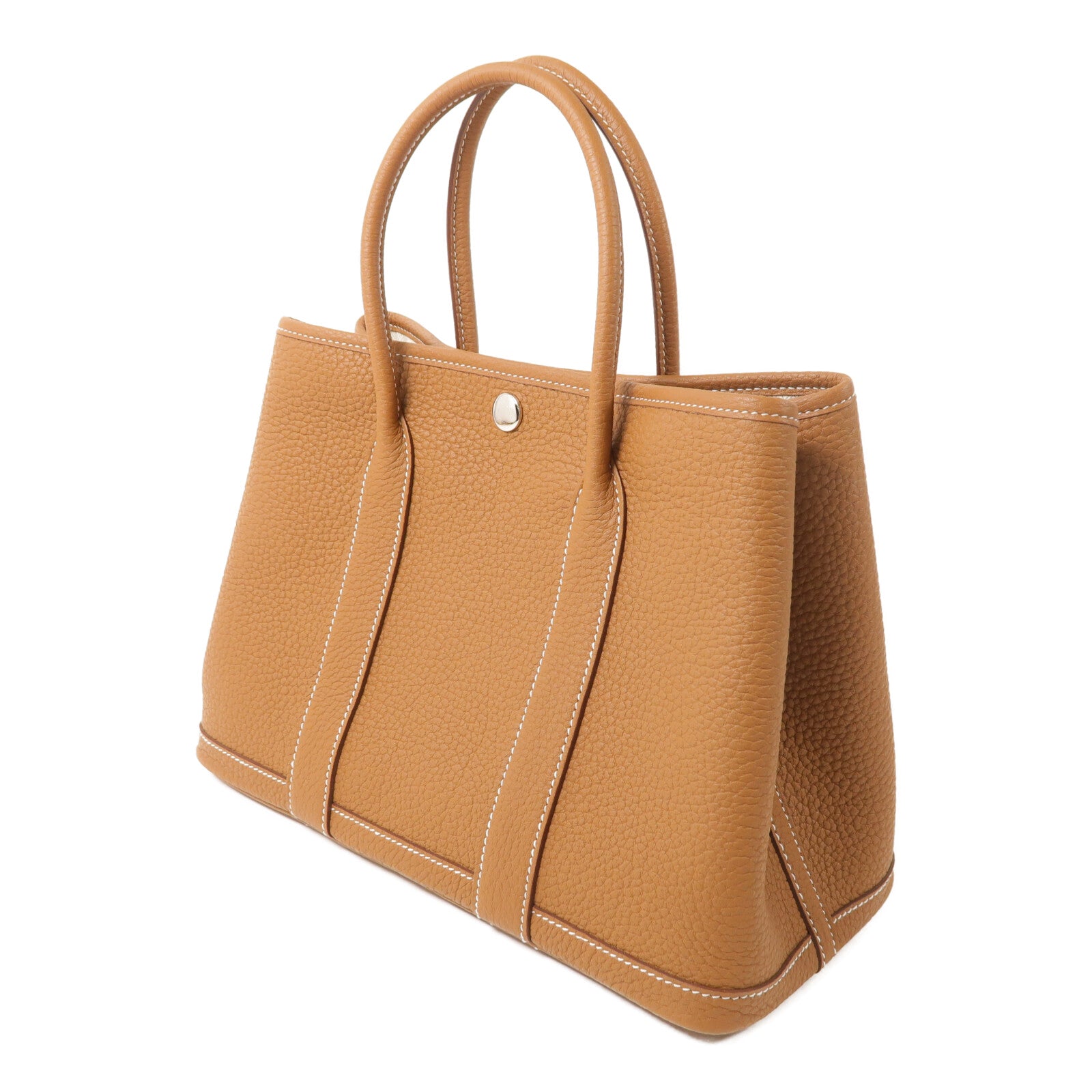 HERMES Negonda皮革Garden Party TPM銀扣手挽袋