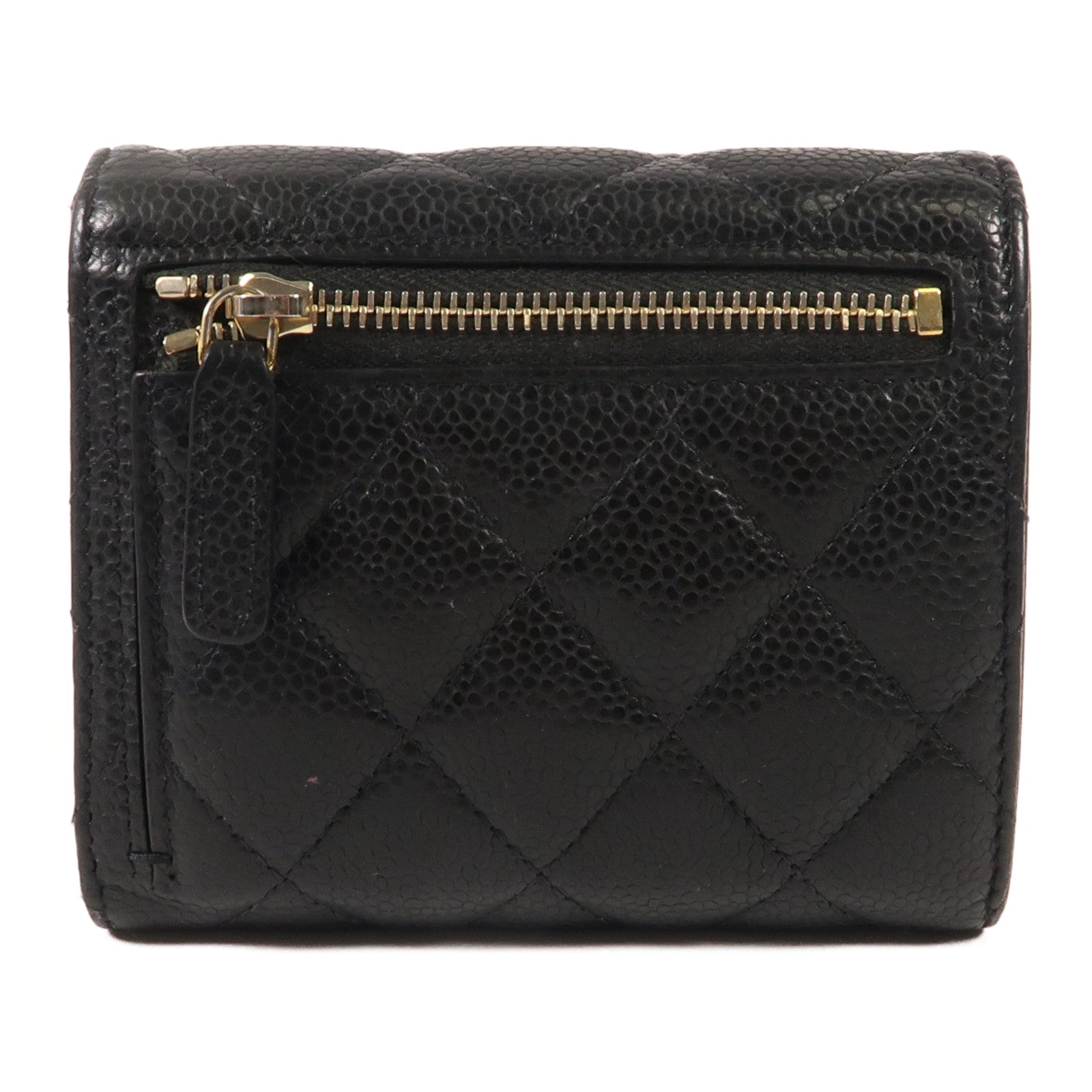 CHANEL 牛皮皮革Wallet金扣錢包