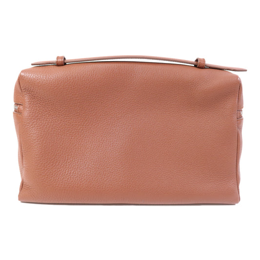 Loro Piana 牛皮皮革Extra Pocket L27銀扣手挽肩背兩用袋