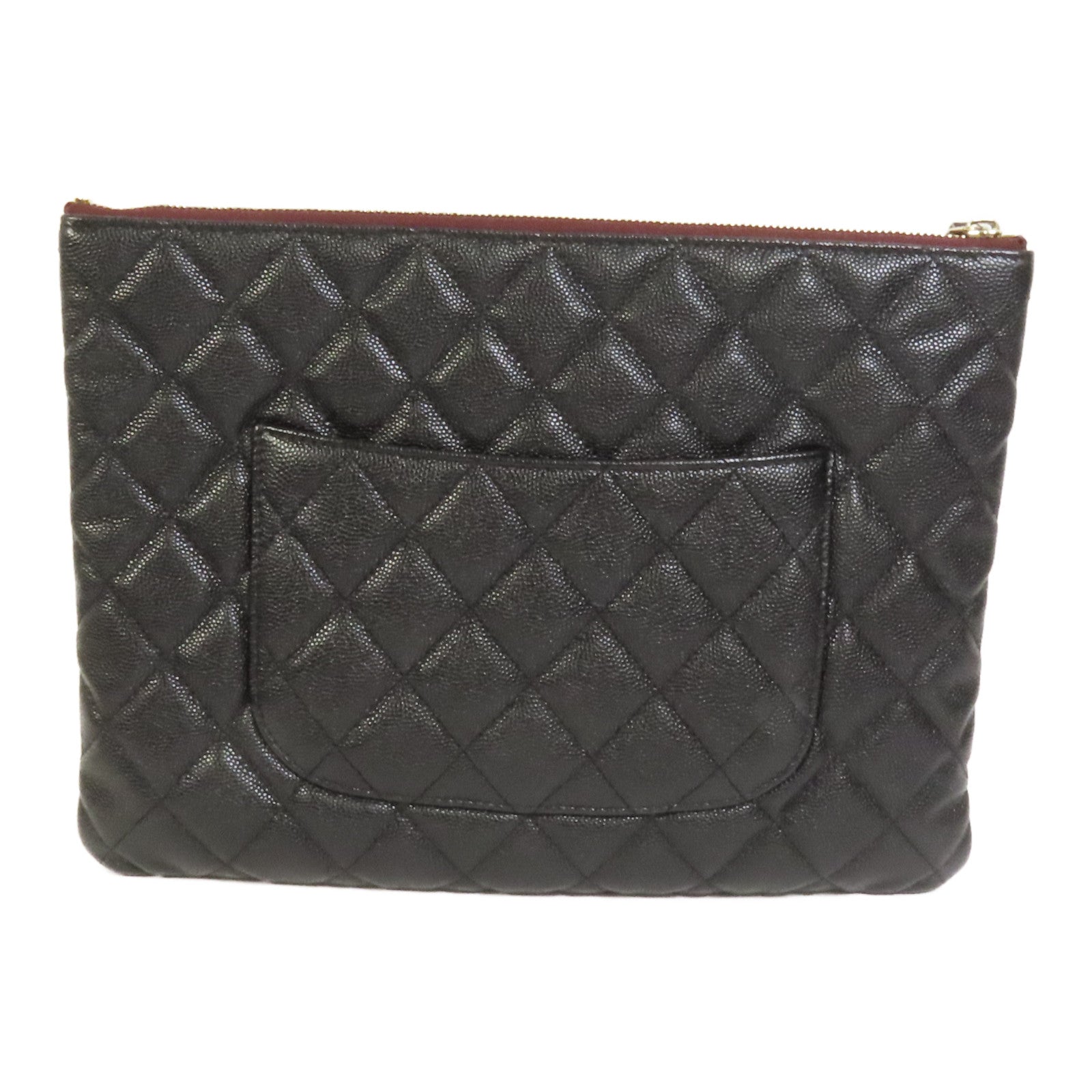 CHANEL 牛皮皮革Classic Zipped Pouch金扣手拿包