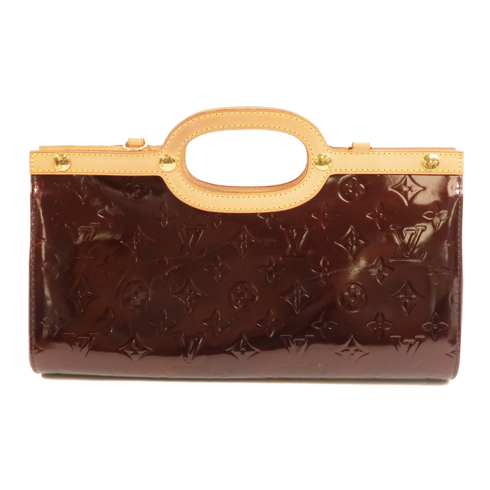 LOUIS VUITTON Vernis Roxbury Drive金扣手挽肩背兩用袋酒紅色