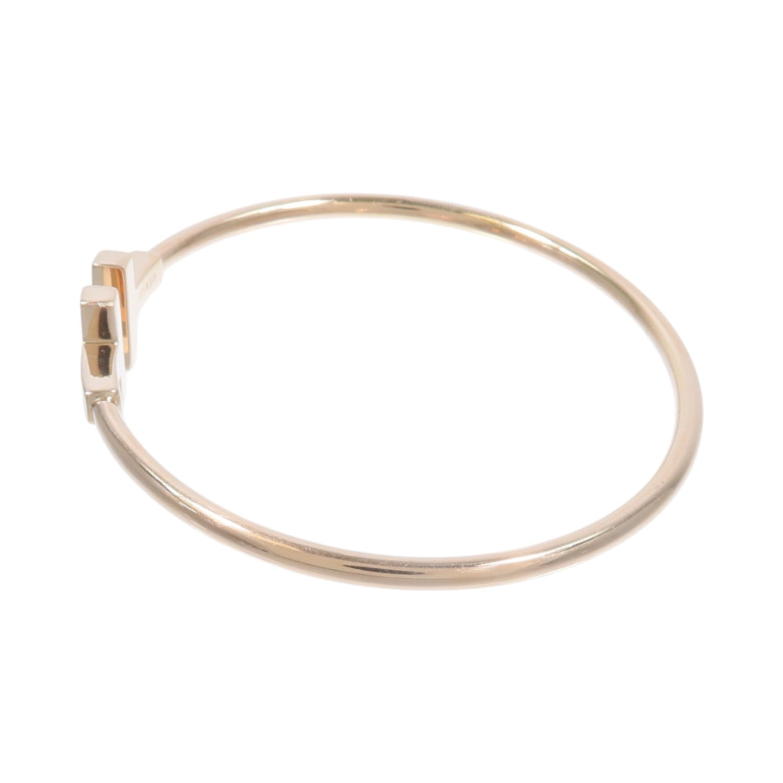 TIFFANY&CO 18K黃金T-Wire珍珠母貝手鐲