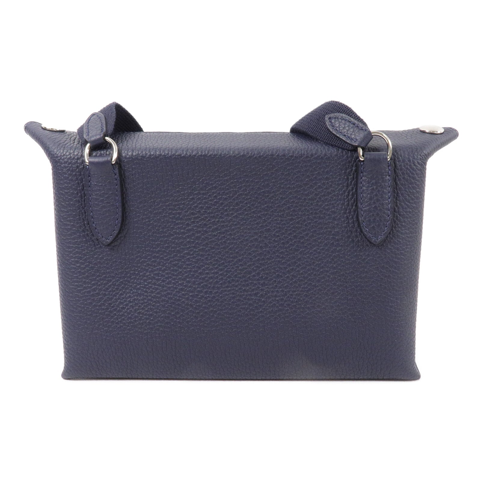 HERMES Togo皮革Videpoches Bag肩背袋Bleu Abysse