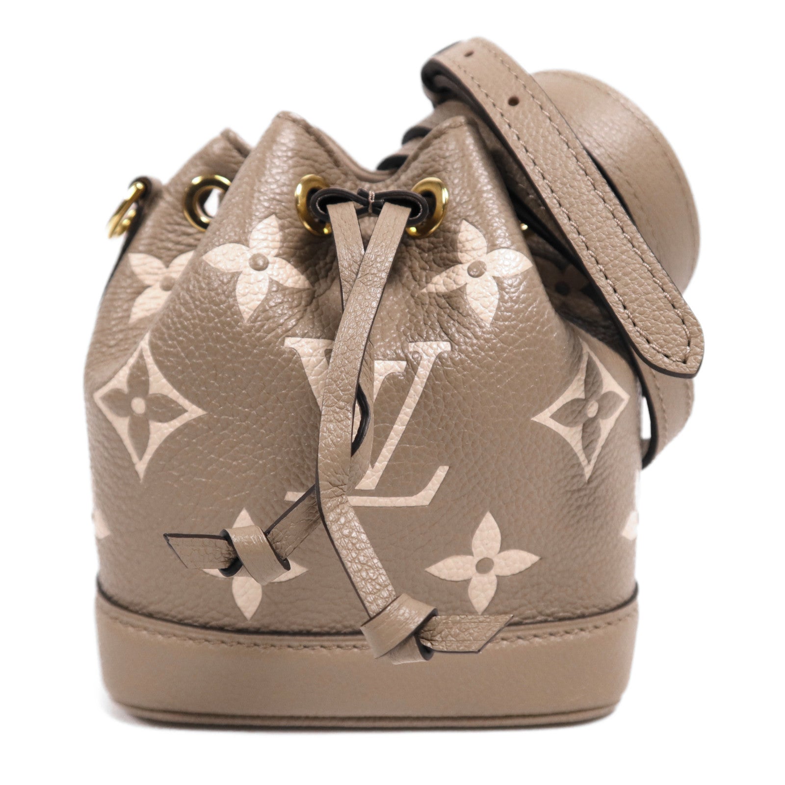 LOUIS VUITTON Monogram Empreinte Nano Noe金扣手挽肩背兩用袋