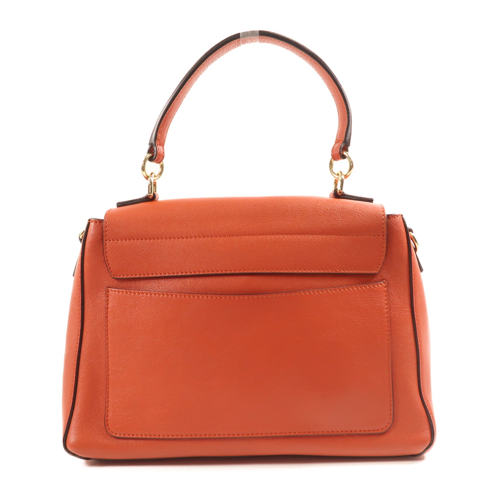 Chloe 牛皮皮革2 Way Shoulder金扣手挽肩背兩用袋