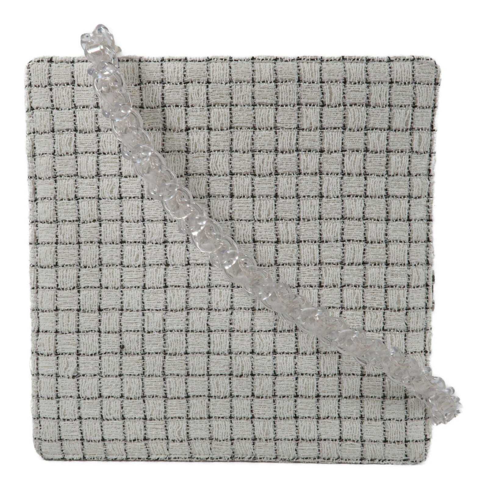CHANEL Tweed Shoulder Bag銀扣肩背袋