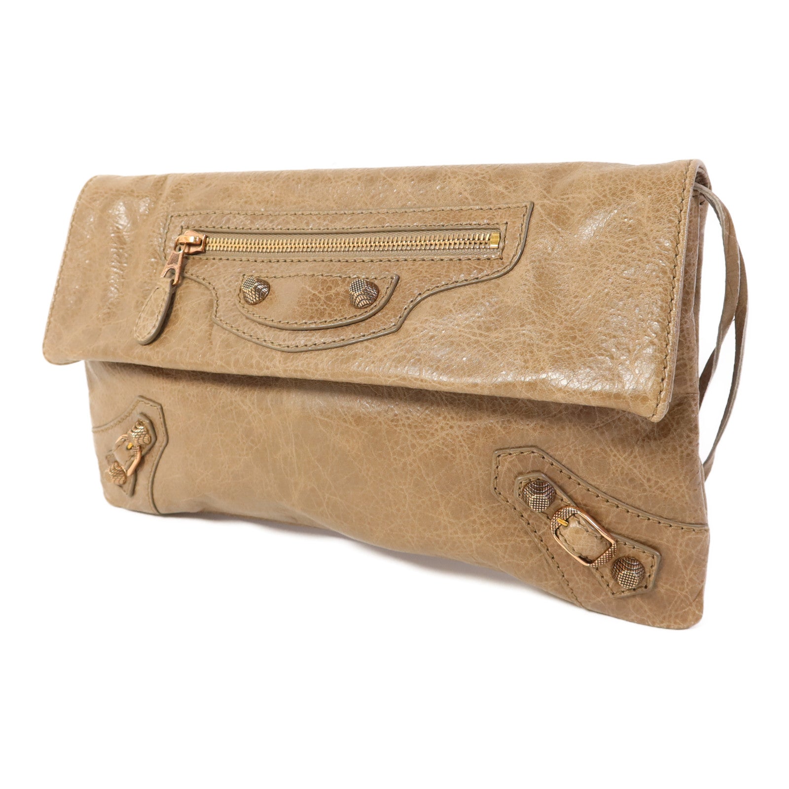 BALENCIAGA 羊皮皮革Clutch金扣手拿包