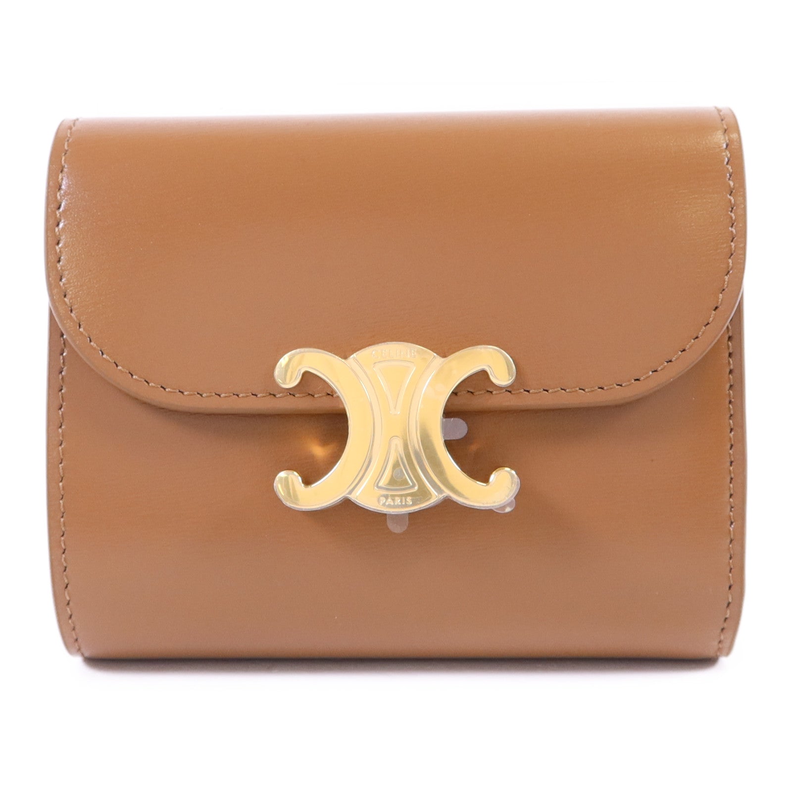 CELINE 牛皮皮革Small Flap Wallet金扣錢包