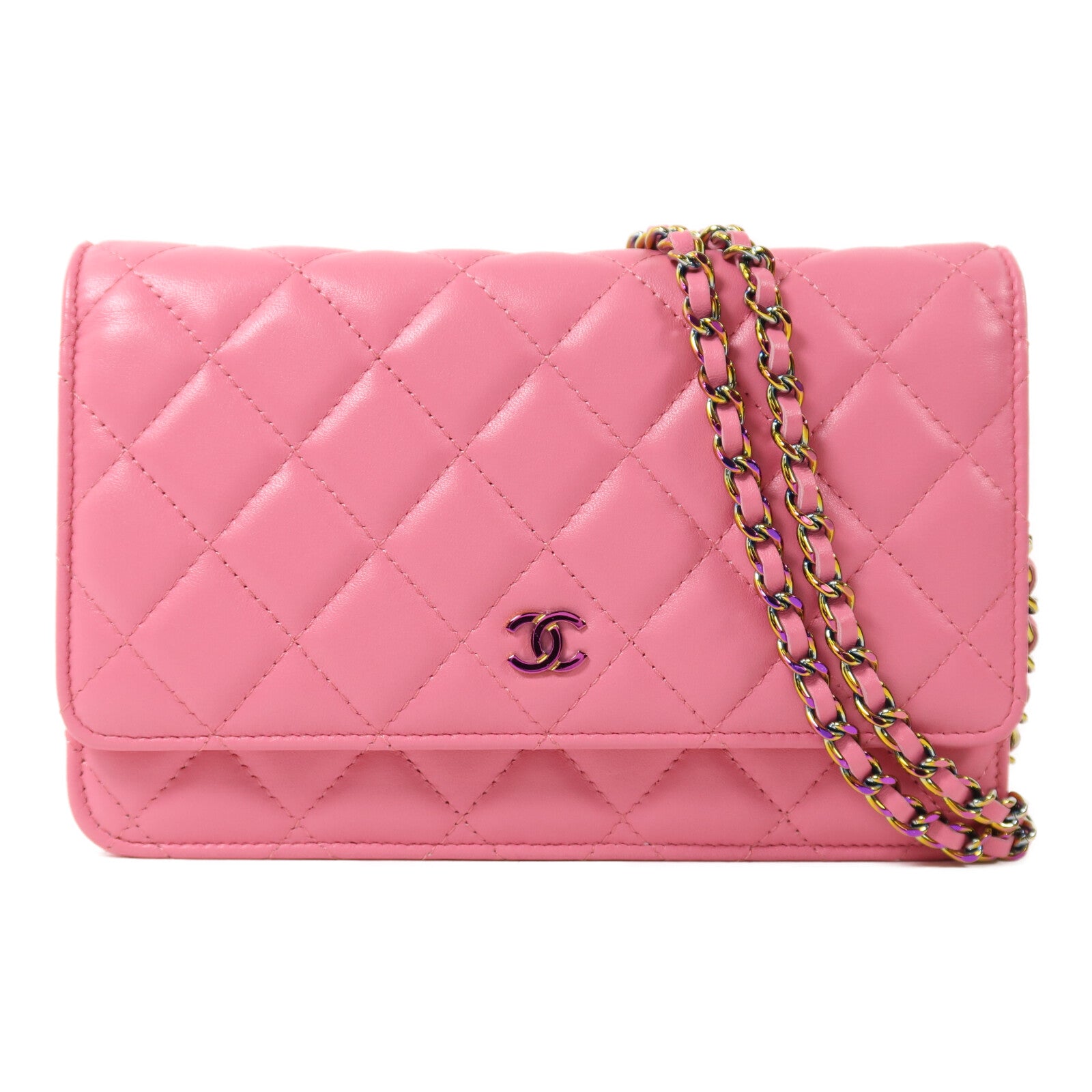 CHANEL 羊皮皮革Wallet on Chain鏈帶肩背袋