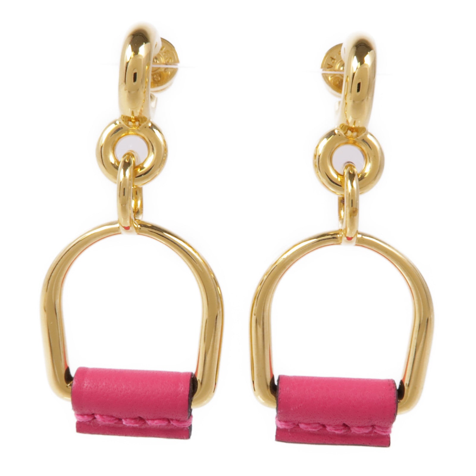 （HERMES）Heritage Equestre Etrier earrings PM Hermes Authentic Heritage Equestre Etrier PM Earrings Swift