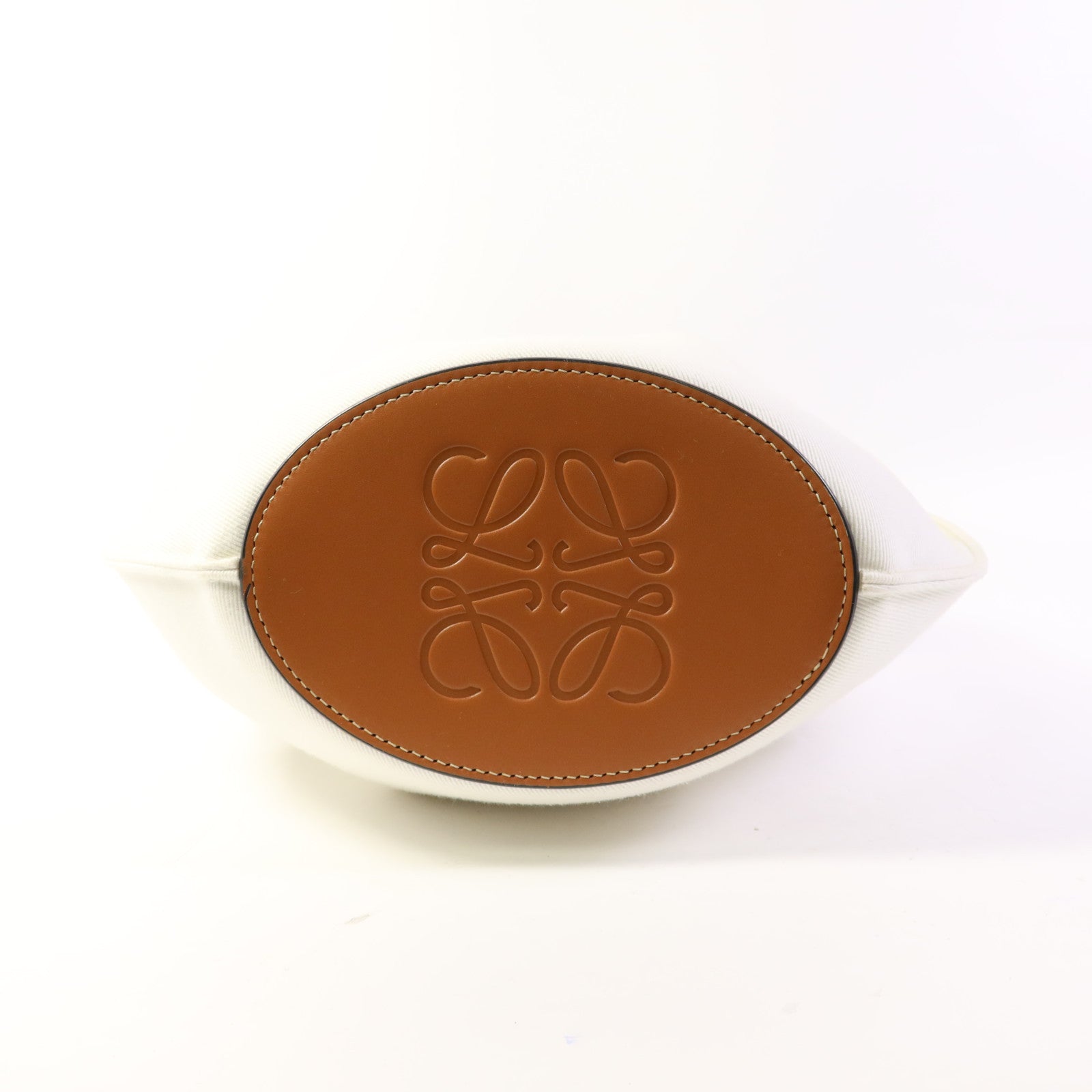 LOEWE 帆布/牛皮皮革Tote Bag手挽袋